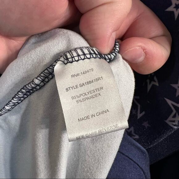 Simply Aster Purple Starstruck Tunic Top Women's Plus Size 1X Lace Neckline - Picture 10 of 10